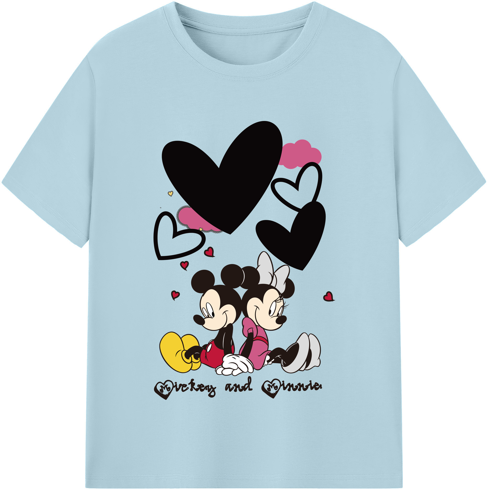 （画像用） ミッキーマウス Mickey Mouse 綿100％半袖Tシャツ（フロントプリント）